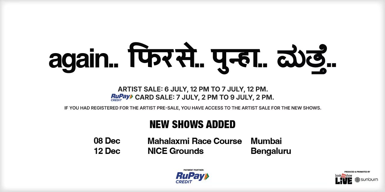Fred again.. just added two more dates to his India tour