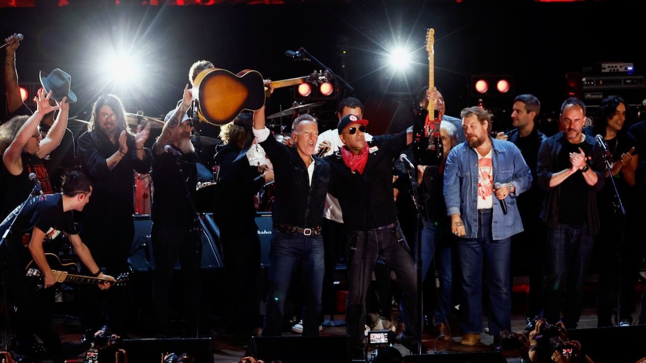 Springsteen closed Tom Morello's Power to the People festival with an all-star jam